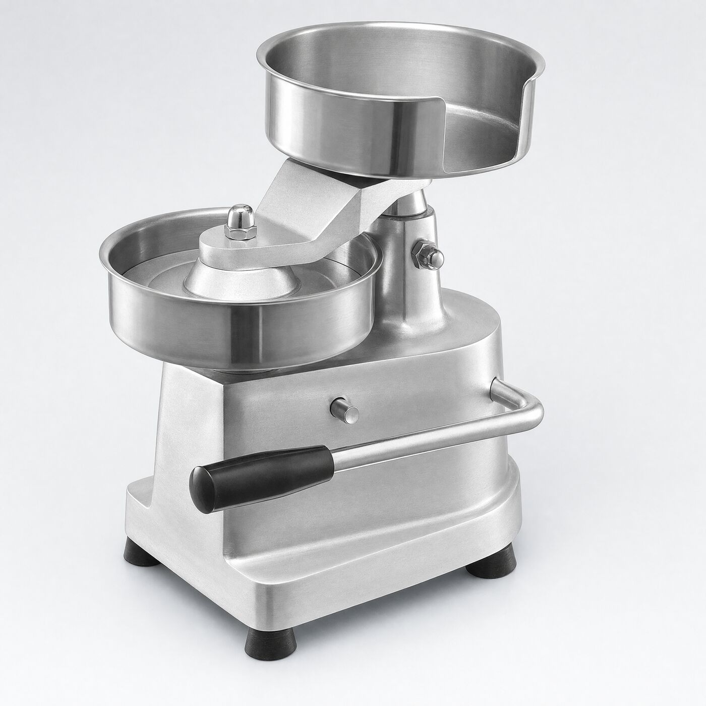 150 mm Patty Press, three-quarter studio view