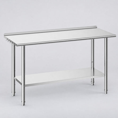 1500 Stainless Prep Bench, three-quarter studio view