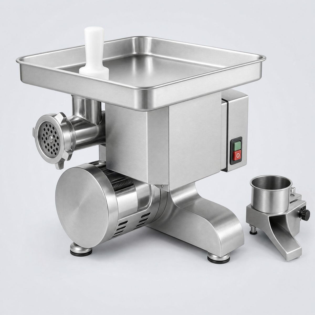No. 12 Commercial Meat Grinder, three-quarter studio view