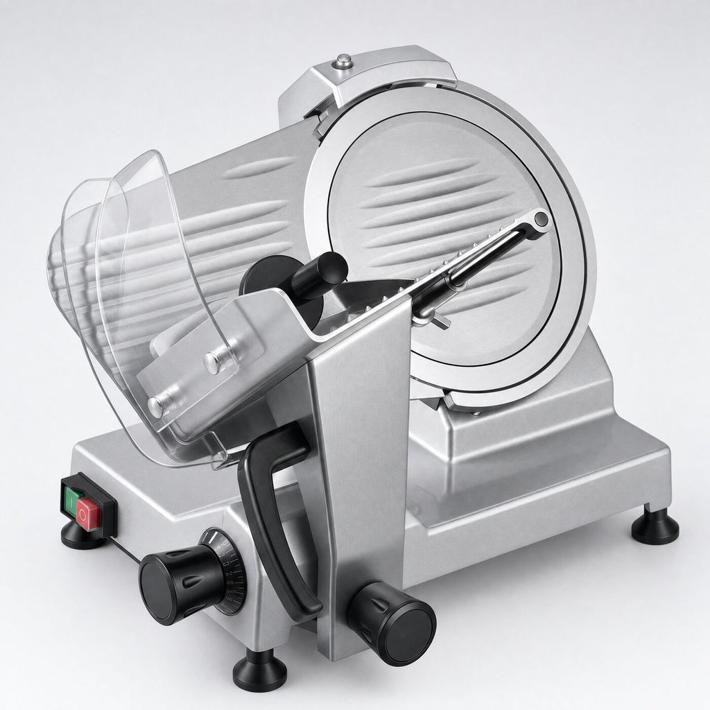 250 Commercial Meat Slicer, three-quarter studio view
