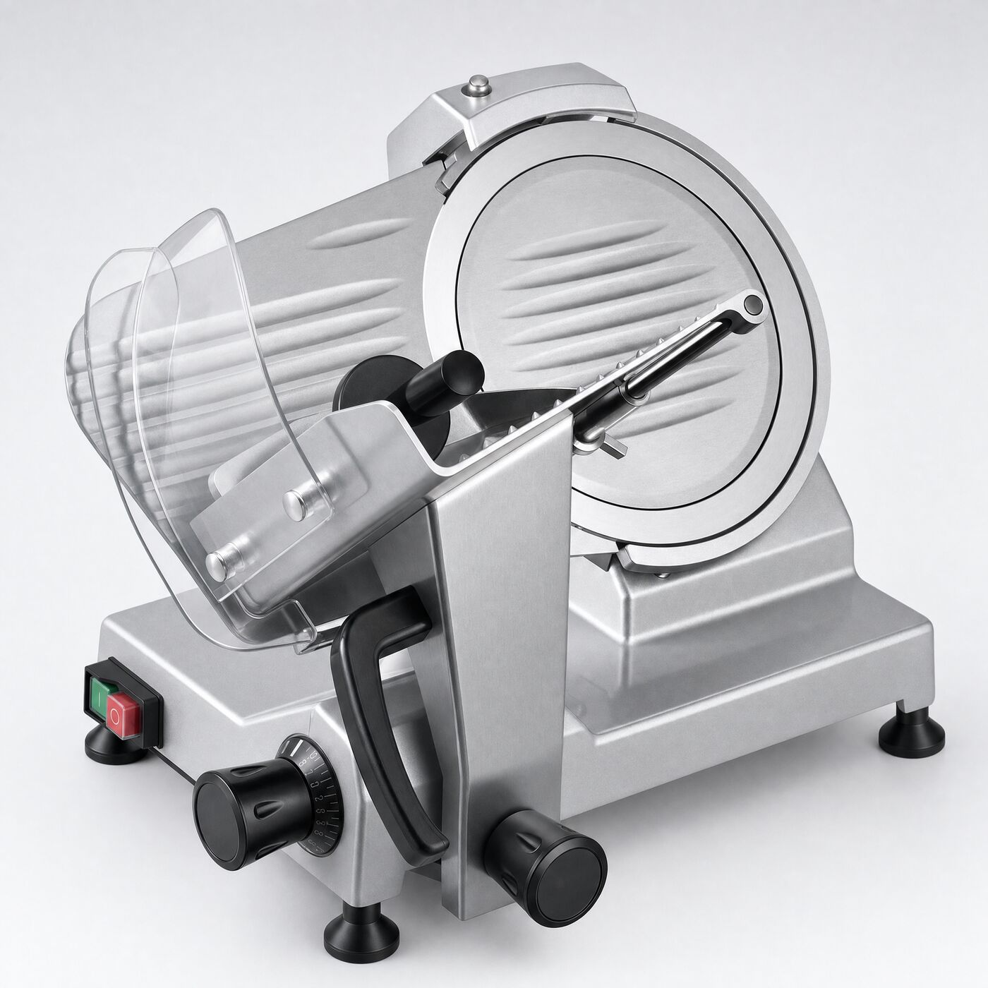 250 Commercial Meat Slicer, three-quarter studio view