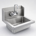 430 wall-mount hand wash sink with tap, three-quarter studio view